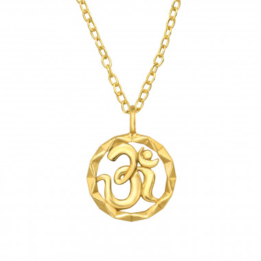 Om Symbol - 925 Sterling Silver Silver Necklaces SD46279