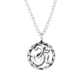 Om Symbol - 925 Sterling Silver Silver Necklaces SD46280