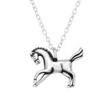 Horse - 925 Sterling Silver Silver Necklaces SD46491