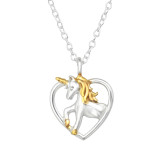 Unicorn Heart - 925 Sterling Silver Silver Necklaces SD46614