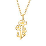 Flowers - 925 Sterling Silver Silver Necklaces SD46804