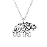 Elephant - 925 Sterling Silver Silver Necklaces SD46823