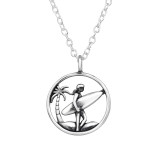 Surfer Girl - 925 Sterling Silver Silver Necklaces SD46994