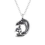 Surfer Boy - 925 Sterling Silver Silver Necklaces SD47000