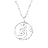 Waves - 925 Sterling Silver Silver Necklaces SD47005