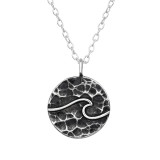 Wave - 925 Sterling Silver Silver Necklaces SD47009