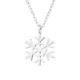 Snowflake - 925 Sterling Silver Silver Necklaces SD47014