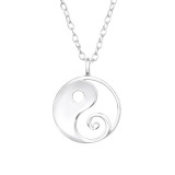Yin Yang - 925 Sterling Silver Silver Necklaces SD47016