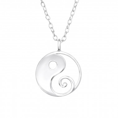 Yin Yang - 925 Sterling Silver Silver Necklaces SD47016