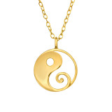 Yin Yang - 925 Sterling Silver Silver Necklaces SD47017