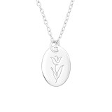 Tulip - 925 Sterling Silver Silver Necklaces SD47033