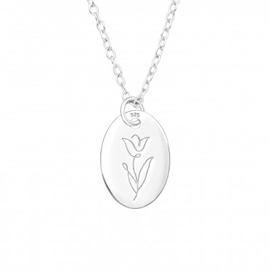 Tulip - 925 Sterling Silver Silver Necklaces SD47033