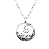 Shell & Starfish - 925 Sterling Silver Silver Necklaces SD47291
