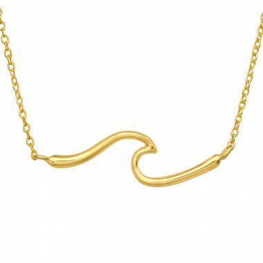 Wave - 925 Sterling Silver Silver Necklaces SD47461