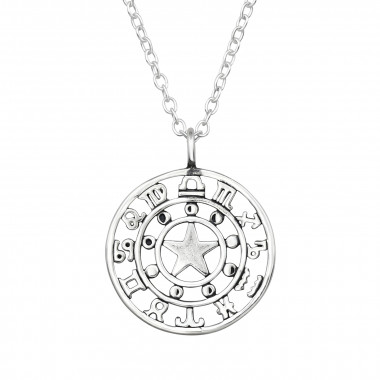 Zodiac Sign - 925 Sterling Silver Silver Necklaces SD47627