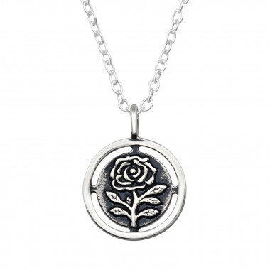 Rose - 925 Sterling Silver Silver Necklaces SD47629