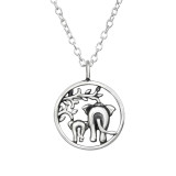 Elephant - 925 Sterling Silver Silver Necklaces SD47631