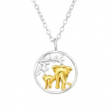 Elephant - 925 Sterling Silver Silver Necklaces SD47632