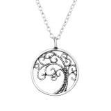 Tree Of Life - 925 Sterling Silver Silver Necklaces SD47633
