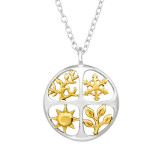 Weather - 925 Sterling Silver Silver Necklaces SD47653