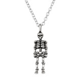 Skeleton - 925 Sterling Silver Silver Necklaces SD49481