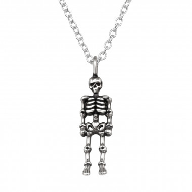 Skeleton - 925 Sterling Silver Silver Necklaces SD49481