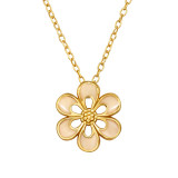 Plumeria, Frangipani, Plant - 925 Sterling Silver Silver Necklaces SD49673