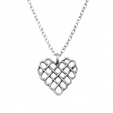 Heart - 925 Sterling Silver Silver Necklaces SD49813