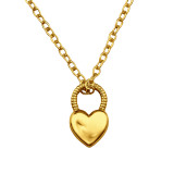 Heart Lock - 925 Sterling Silver Silver Necklaces SD49815