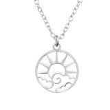 Sunset And Cloud - 925 Sterling Silver Silver Necklaces SD50294