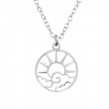 Sunset And Cloud - 925 Sterling Silver Silver Necklaces SD50294