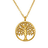 14mm Tree Of Life - 925 Sterling Silver Silver Necklaces SD50697