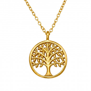 14mm Tree Of Life - 925 Sterling Silver Silver Necklaces SD50697