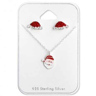 Christmas - 925 Sterling Silver Necklace & Stud Sets SD28986