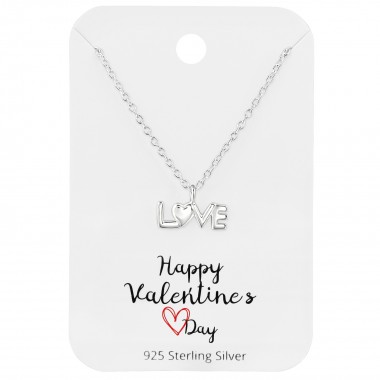 Love - 925 Sterling Silver Necklace & Stud Sets SD39801