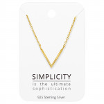 Chevron - 925 Sterling Silver Necklace & Stud Sets SD45502