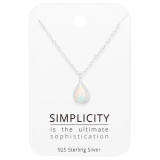 Pear - 925 Sterling Silver Necklace & Stud Sets SD45505