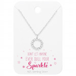 Sparkling Round - 925 Sterling Silver Necklace & Stud Sets SD45509