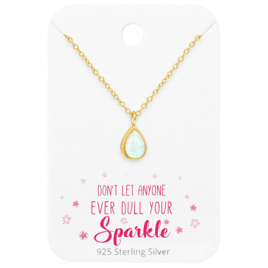 Pear - 925 Sterling Silver Necklace & Stud Sets SD47369