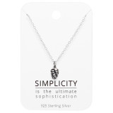 Pine Cone - 925 Sterling Silver Necklace & Stud Sets SD48557