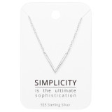Chevron - 925 Sterling Silver Necklace & Stud Sets SD48560