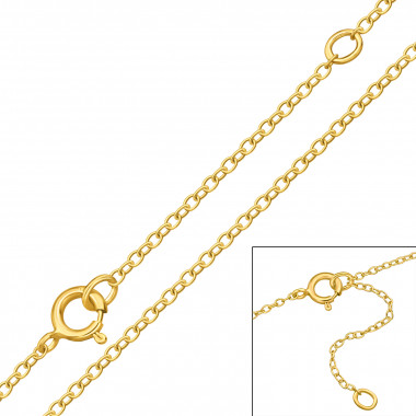 Round link - 925 Sterling Silver Chain Alone SD11400