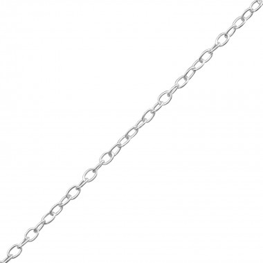44cm Silver Cable Chain With 5cm Extension Included - 925 Sterling Silver Chain Alone SD37607