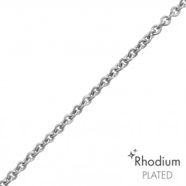 45cm Silver Cable Chain With 7cm Extension Included - 925 Sterling Silver Chain Alone SD38133