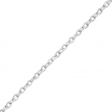 Silver Necklace 41cm Cable Chain - 925 Sterling Silver Chain Alone SD38583