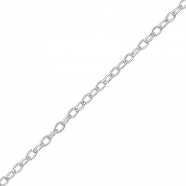 45cm Silver Cable Chain With 3cm Extension Included - 925 Sterling Silver Chain Alone SD39117