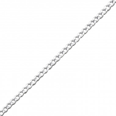 42cm Silver Curb Chain - 925 Sterling Silver Chain Alone SD42219