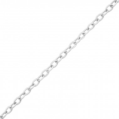 Silver Necklace 39cm Cable Chain - 925 Sterling Silver Chain Alone SD46093