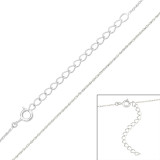 45cm Square Link - 925 Sterling Silver Chain Alone SD48110