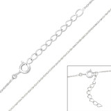 39cm Square Link - 925 Sterling Silver Chain Alone SD48111